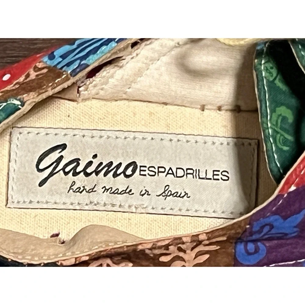 Anthropologie Gaimo Flat Espadrilles Colorful Sandals Made In Spain sz 37